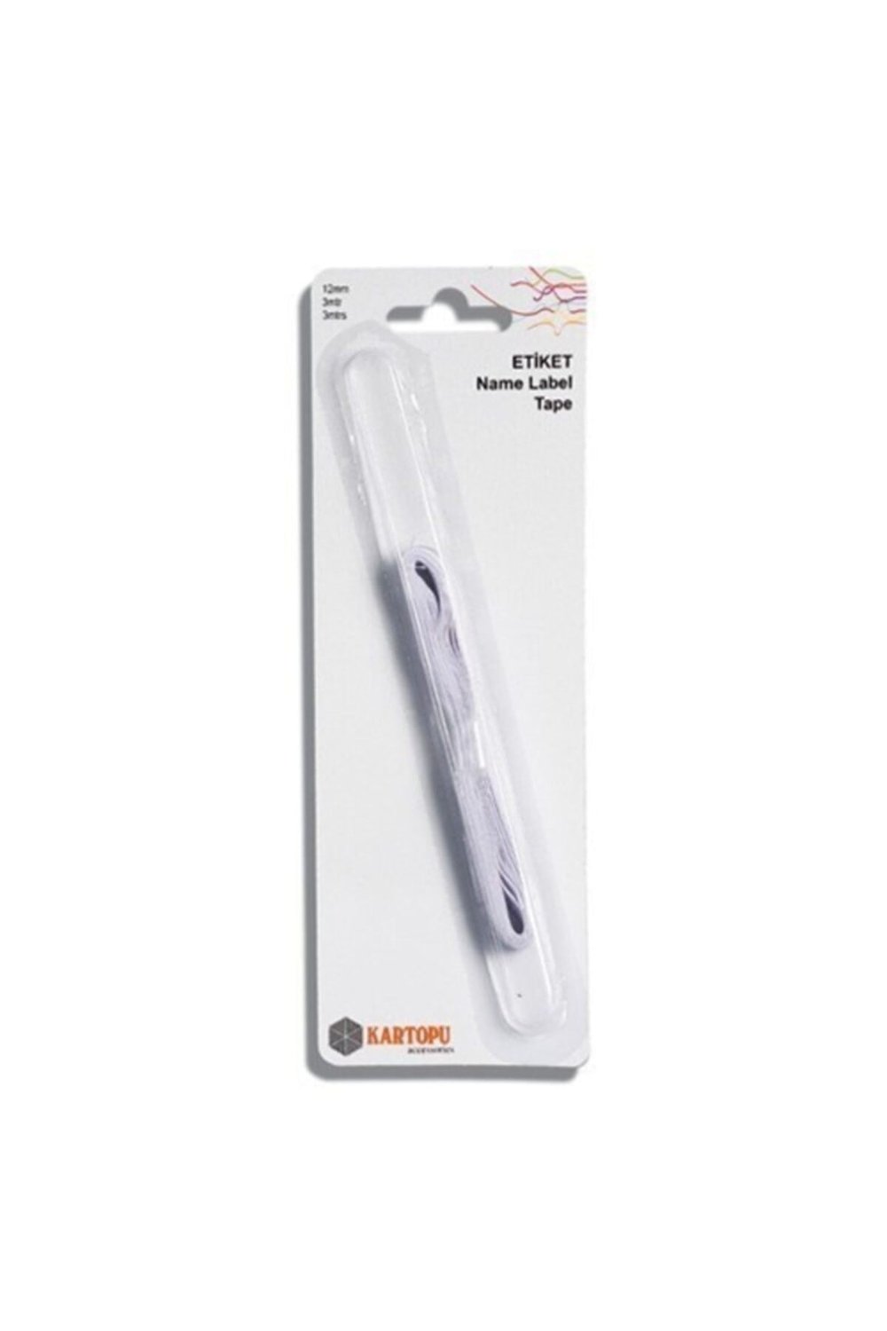 Beyaz Şerit Etiket 12 Mm 3 Metre