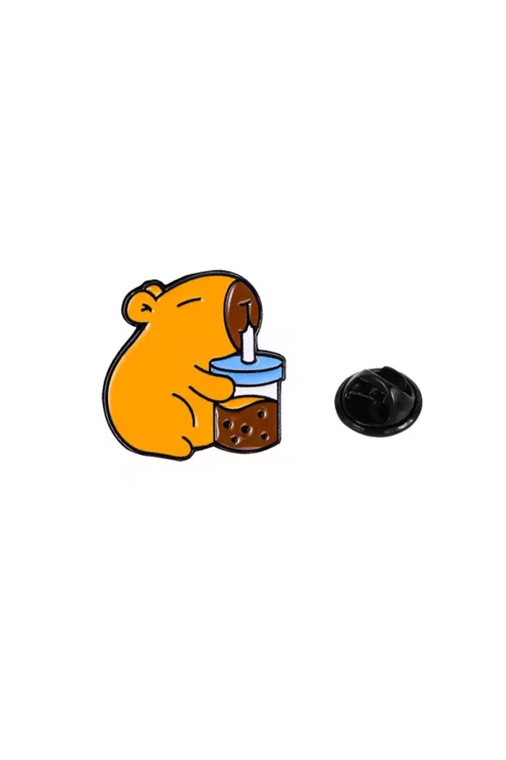 Capybara kadın broş, çocuk broş, iğneli broş, klipsli broş yaka broşu, çeket yaka iğnesi, mineli B84