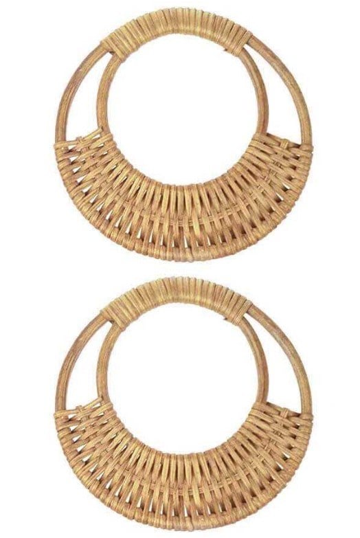 Doğal Bambu Çanta Sapı – 2 Adet, 17 cm