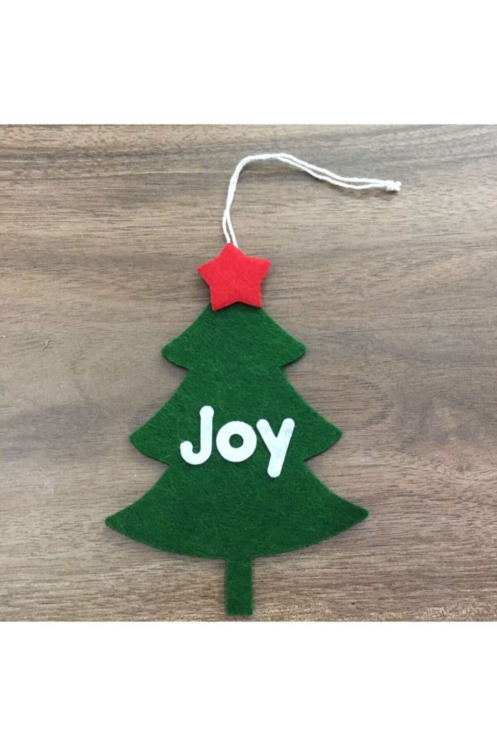 El Yapımı Keçe Motto Joy Yılbaşı Süsü Çam Ağacı Süsü 70