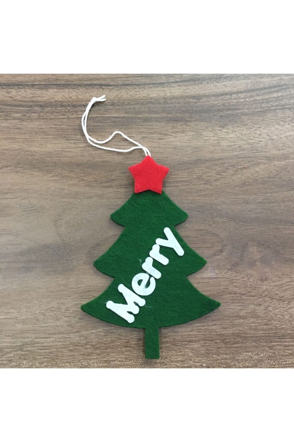 El Yapımı Keçe Motto Merry Yılbaşı Süsü Çam Ağacı Süsü 72