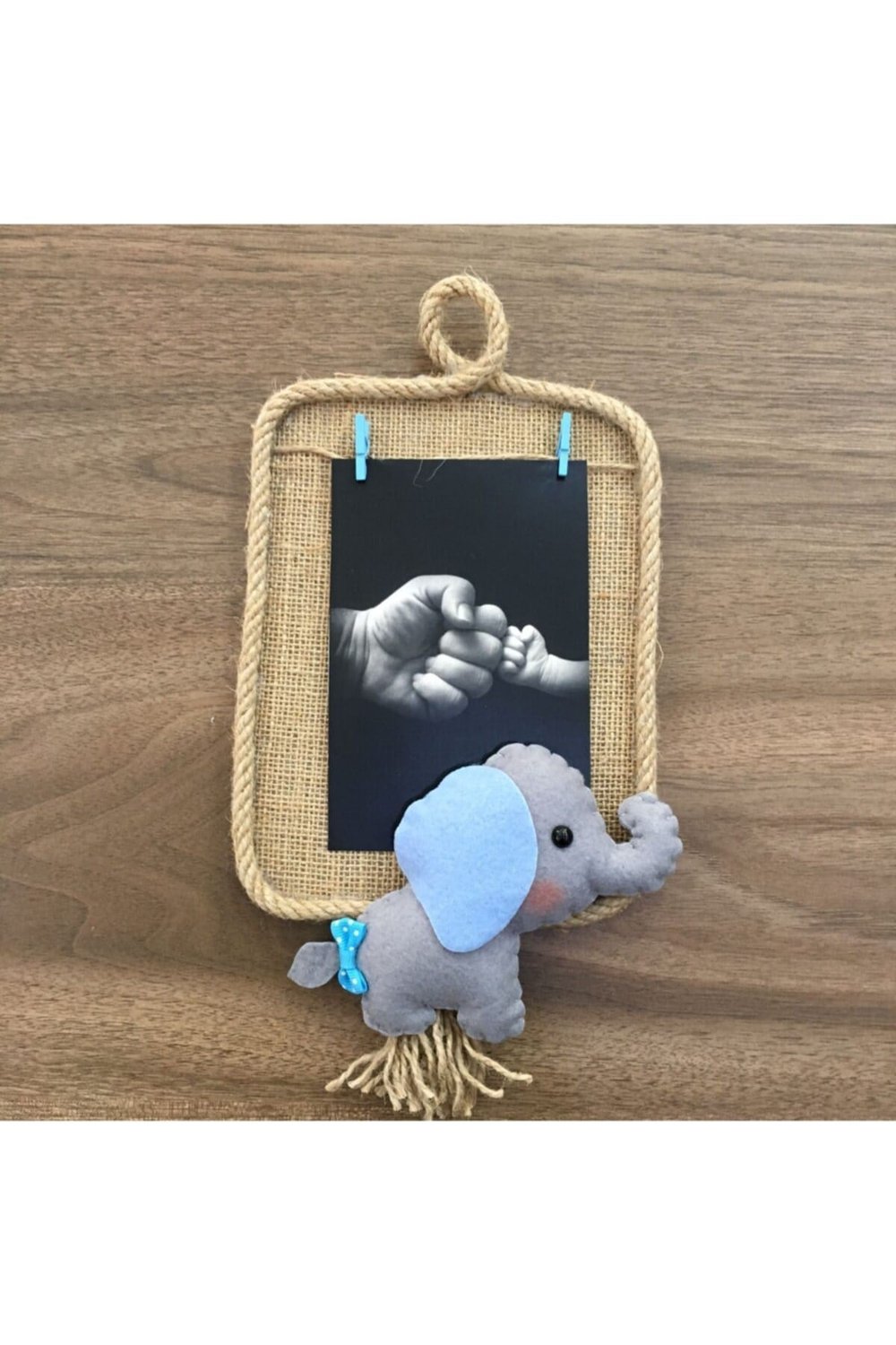 Jüt Kumaş Çerçeve Fotoğraf Askısı Çocuk Bebek Odası Duvar Süsü 20m