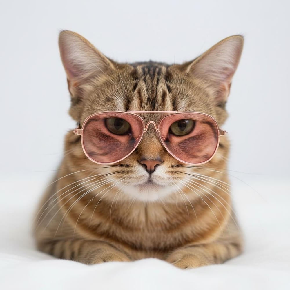 Kedi Gözlüğü Pembe Cam 17