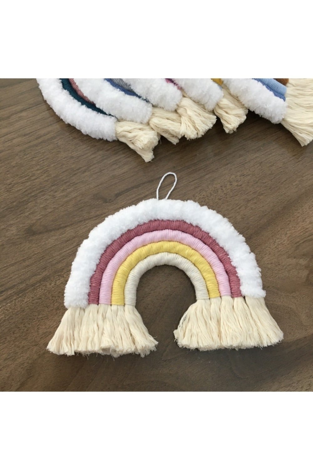 Makrome Gökkuşağı Çocuk Bebek Odası Duvar Süsü Kapı Süsü 93