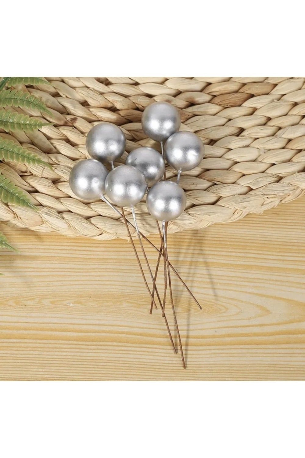 Mini Telli Berry Süsü Gümüş 20 Adet