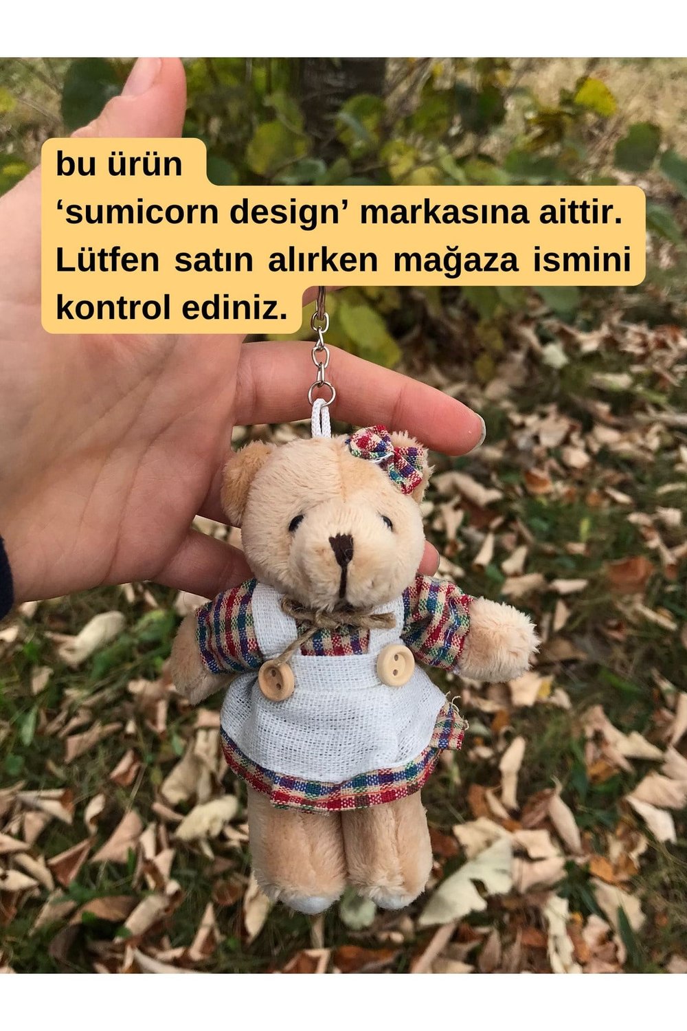 Sevimli Peluş Ayıcık Anahtarlık Çanta Ve Cüzdan Aksesuarı Hediyelik