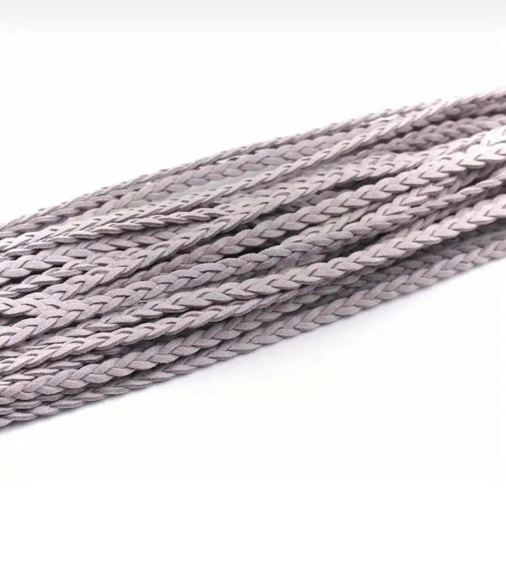 Süet Deri Örgü İp, 6mm , DIY El Yapımı Bileklik, Kolye Ipi Dekoratif Kordon (3 Metre)
