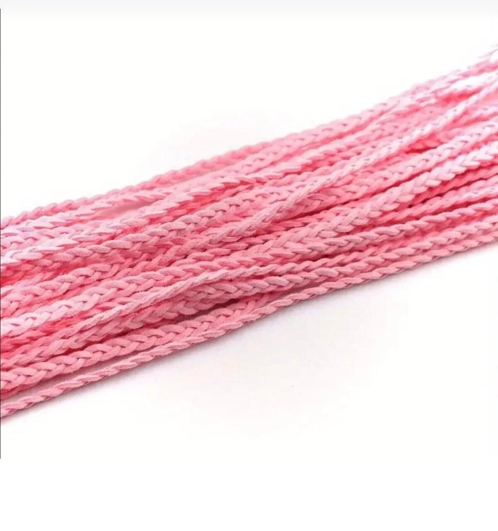 Süet Deri Örgü İp, 6mm , DIY El Yapımı Bileklik, Kolye Ipi Dekoratif Kordon (3 Metre)