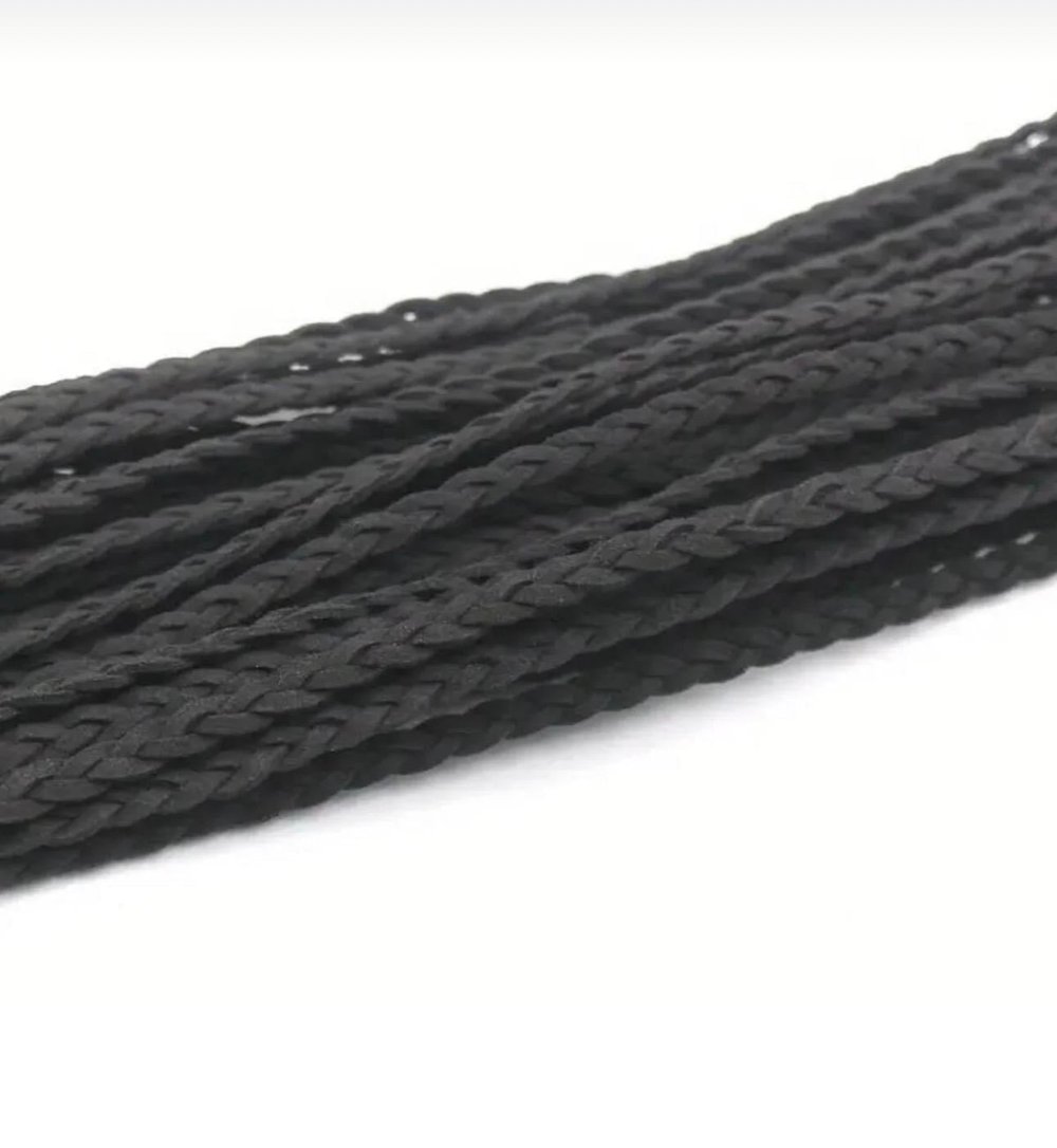 Süet Deri Örgü İp, 6mm , DIY El Yapımı Bileklik, Kolye Ipi Dekoratif Kordon (3 Metre)