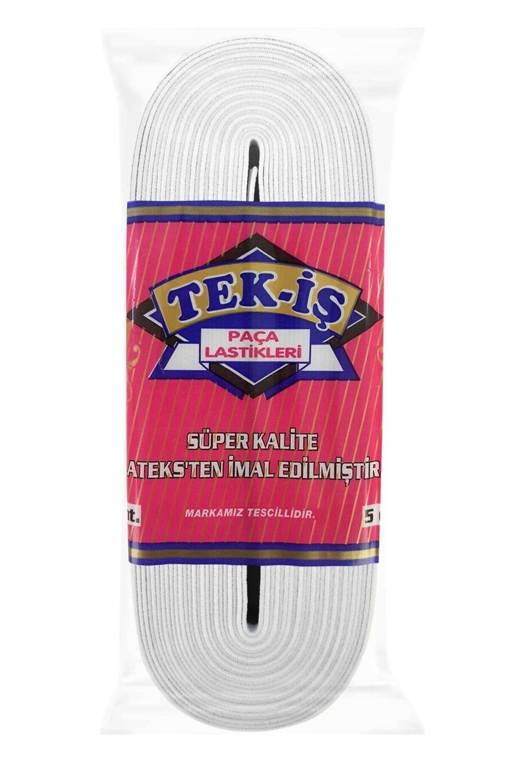 Tekiş Lastik Lastik Paça Lastiği 5 Cm 10 Mt -