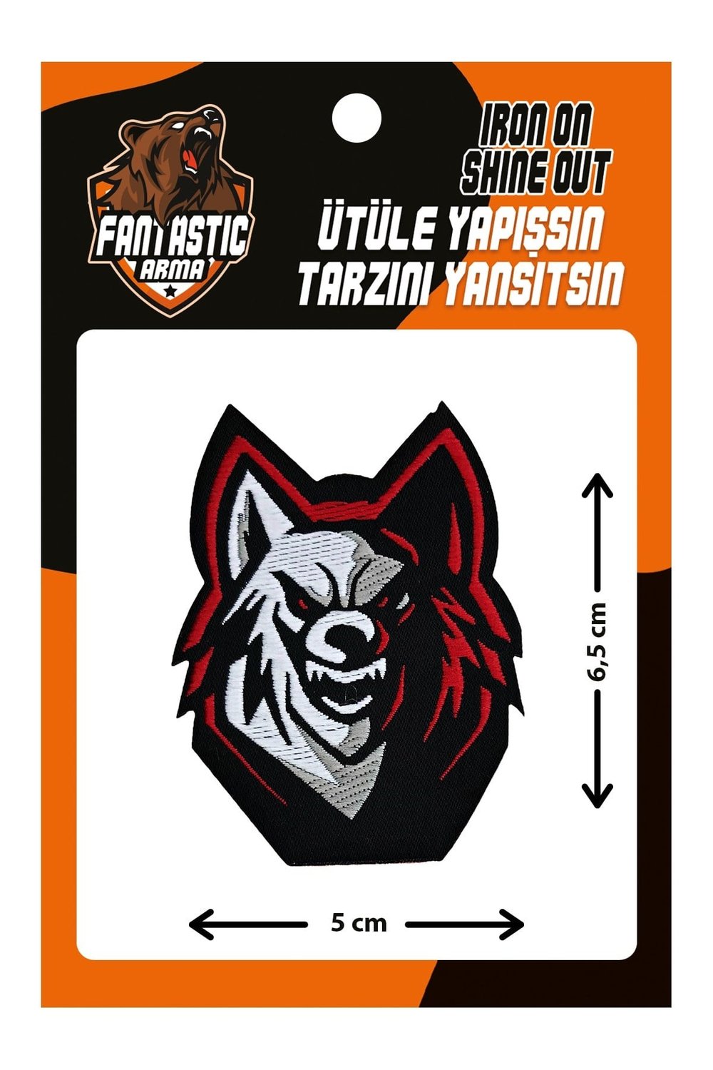 Ütü Ile Yapışan Dokuma Arma Patch, Kurt/wolf
