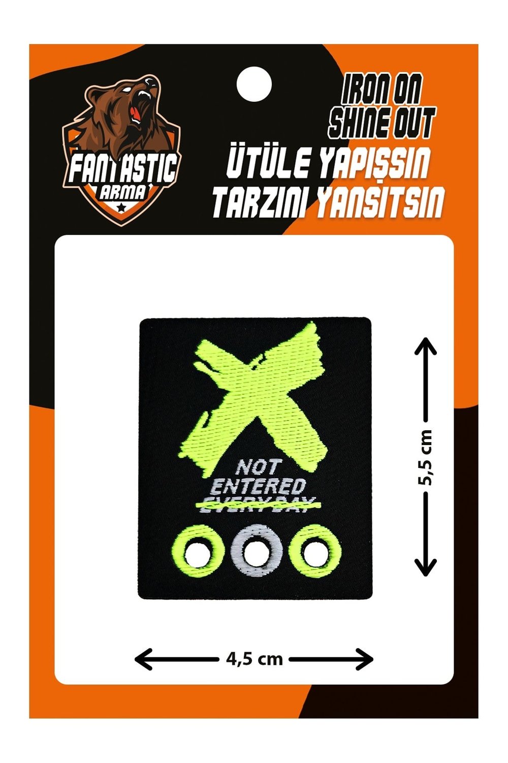 Ütü Ile Yapışan Dokuma Arma Patch, X Not Entered