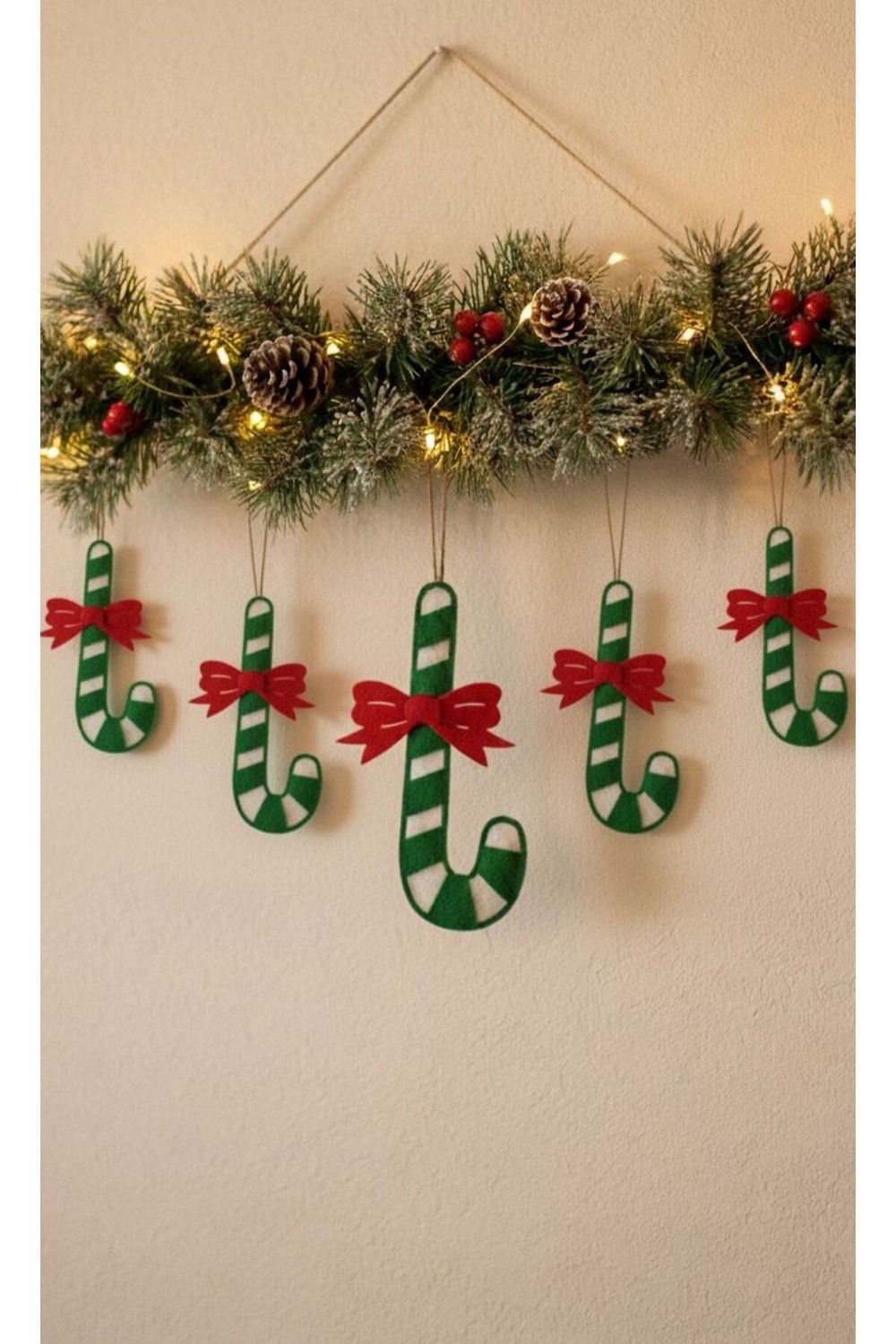 Yılbaşı Süsü, Şeker Kamışı Yılbaşı Cam Süsü, Keçe Yılbaşı Ağacı Süsü Çam Ağacı Süsü, Noel Süsü 10'lu