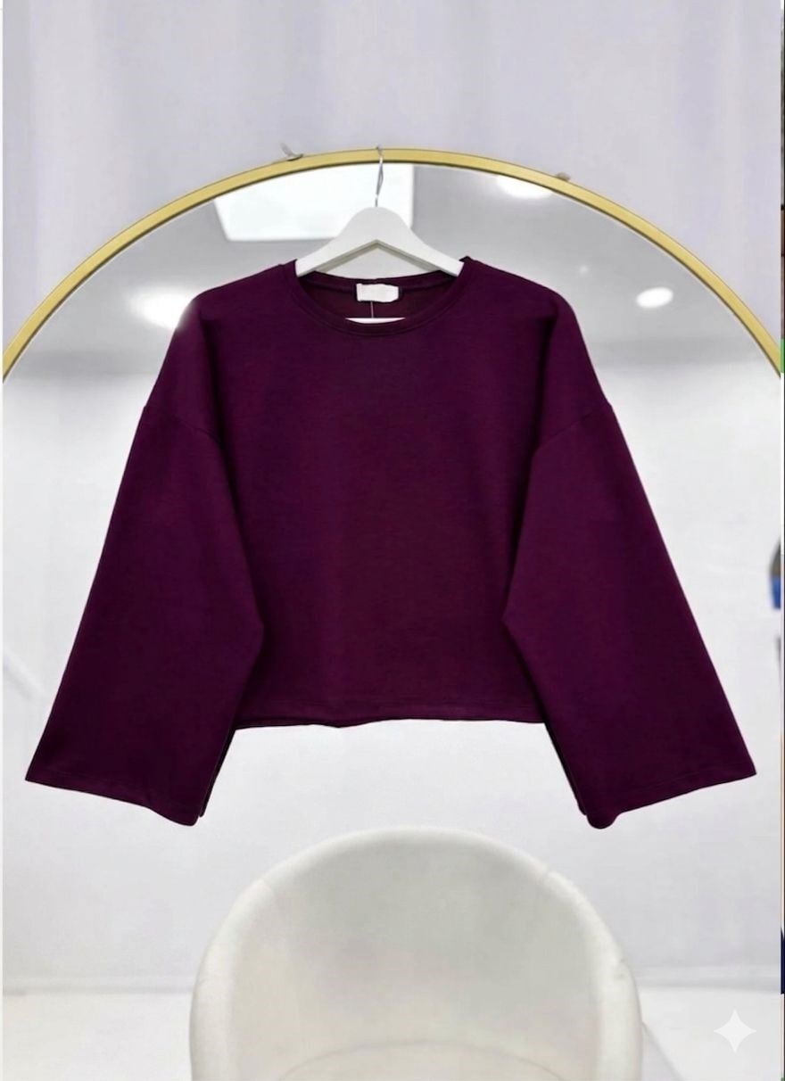 Basic Oysho Bluz Bordo