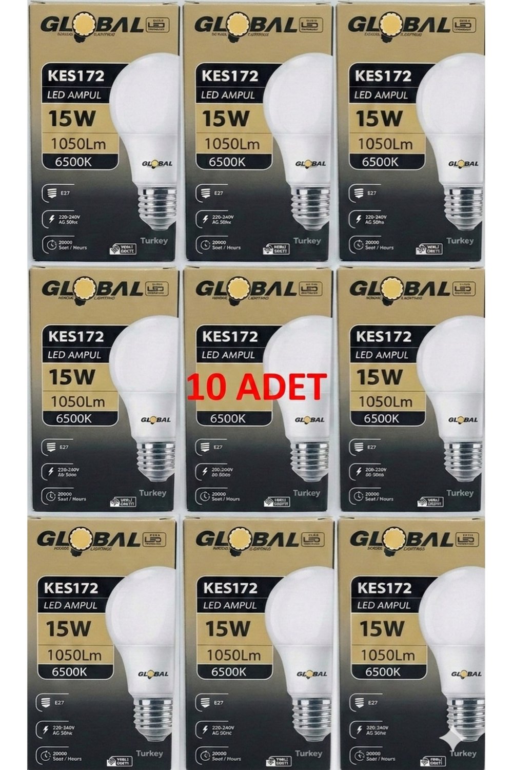 15 Watt Led Ampul (Beyaz) 6500K (10ADET)