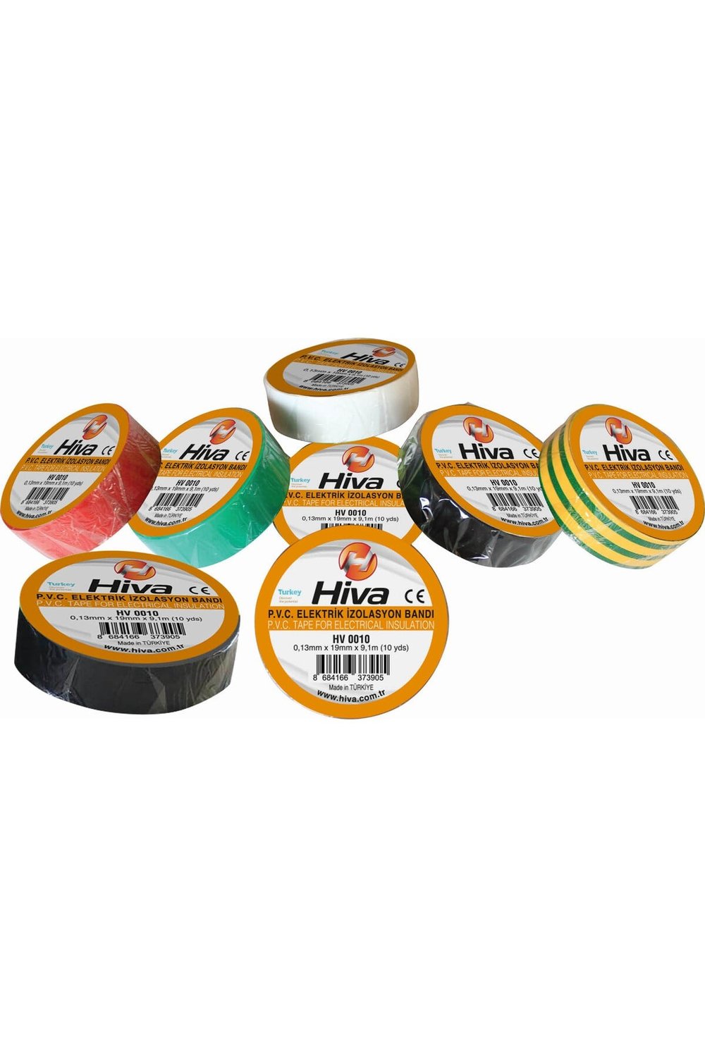 HV0010 – PVC Elektrik İzolasyon Bandı (Siyah / 10’lu Paket)