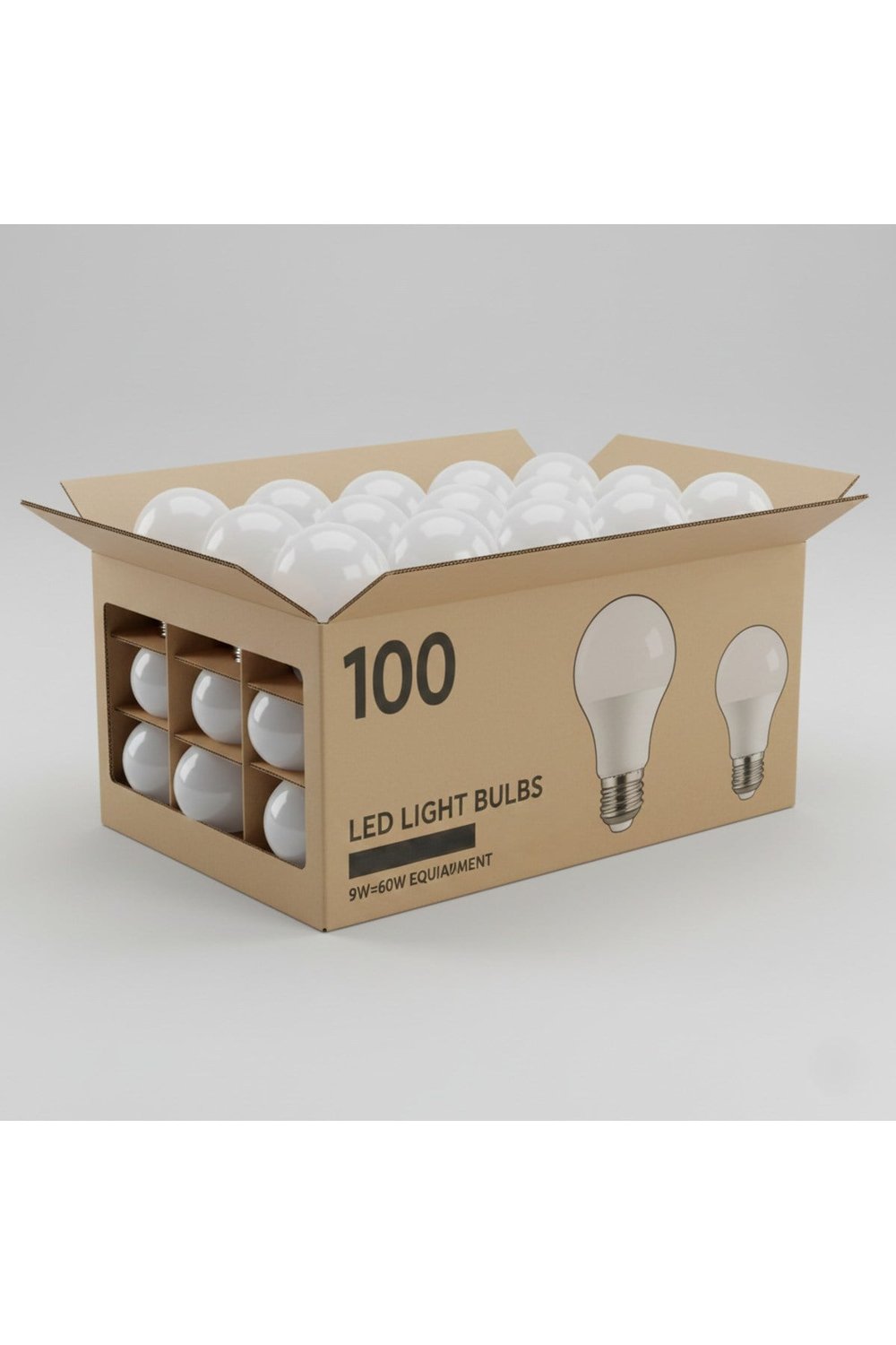 KES100 9W 220V E27 3000K Sarı LED Ampul (100'lü Paket)