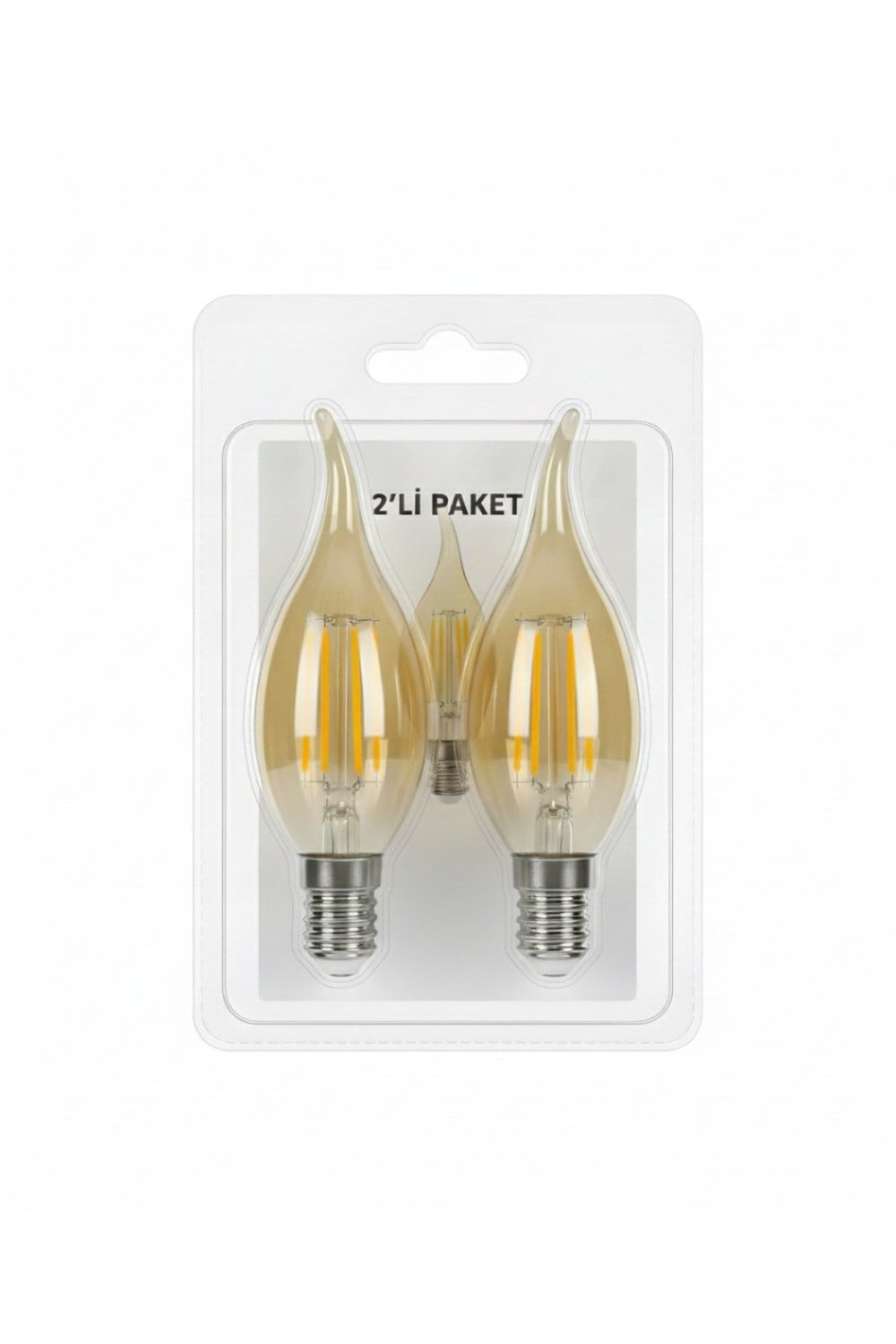 KES600 – LED Flamanlı Buji Ampul 4W (2700K | E14 | 2’li Paket)
