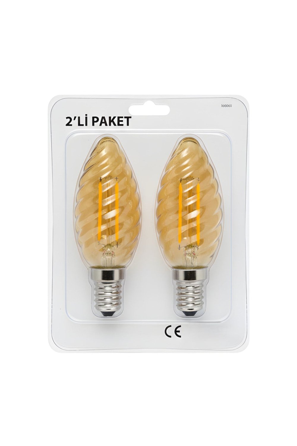 KES610 – LED Flamanlı Buji Ampul 4W (2700K | E14 | 2’li Paket)
