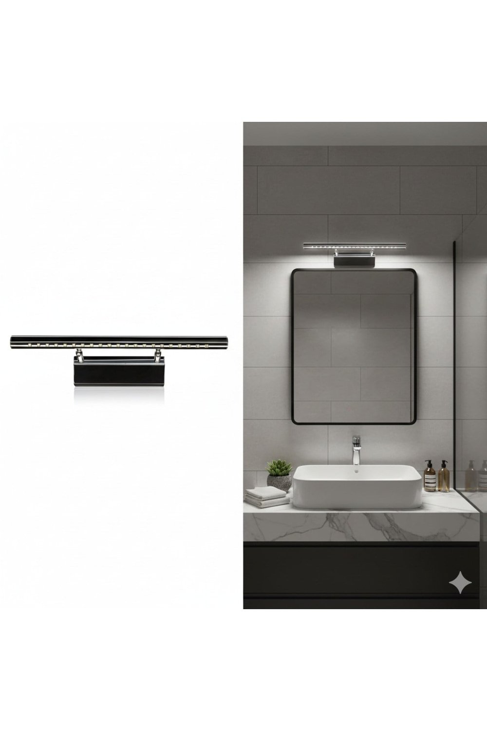 KSL154 Modern Flüt LED Banyo Apliği (4200K Doğal Beyaz Işık)