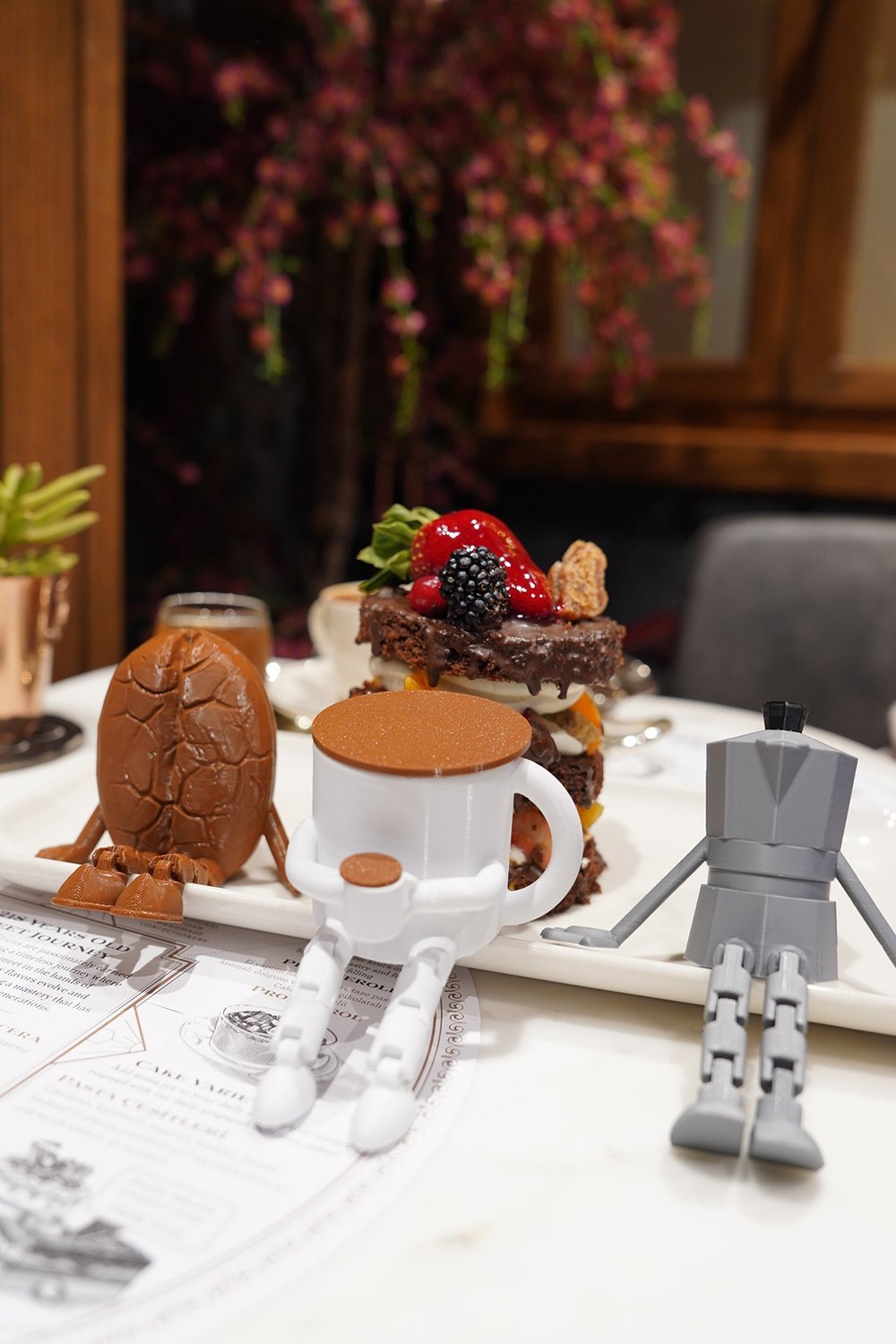 Kahve Köşesi 3’lü Biblo Set - Kahve Çekirdeği - Moka Pot - Kupa Bardak