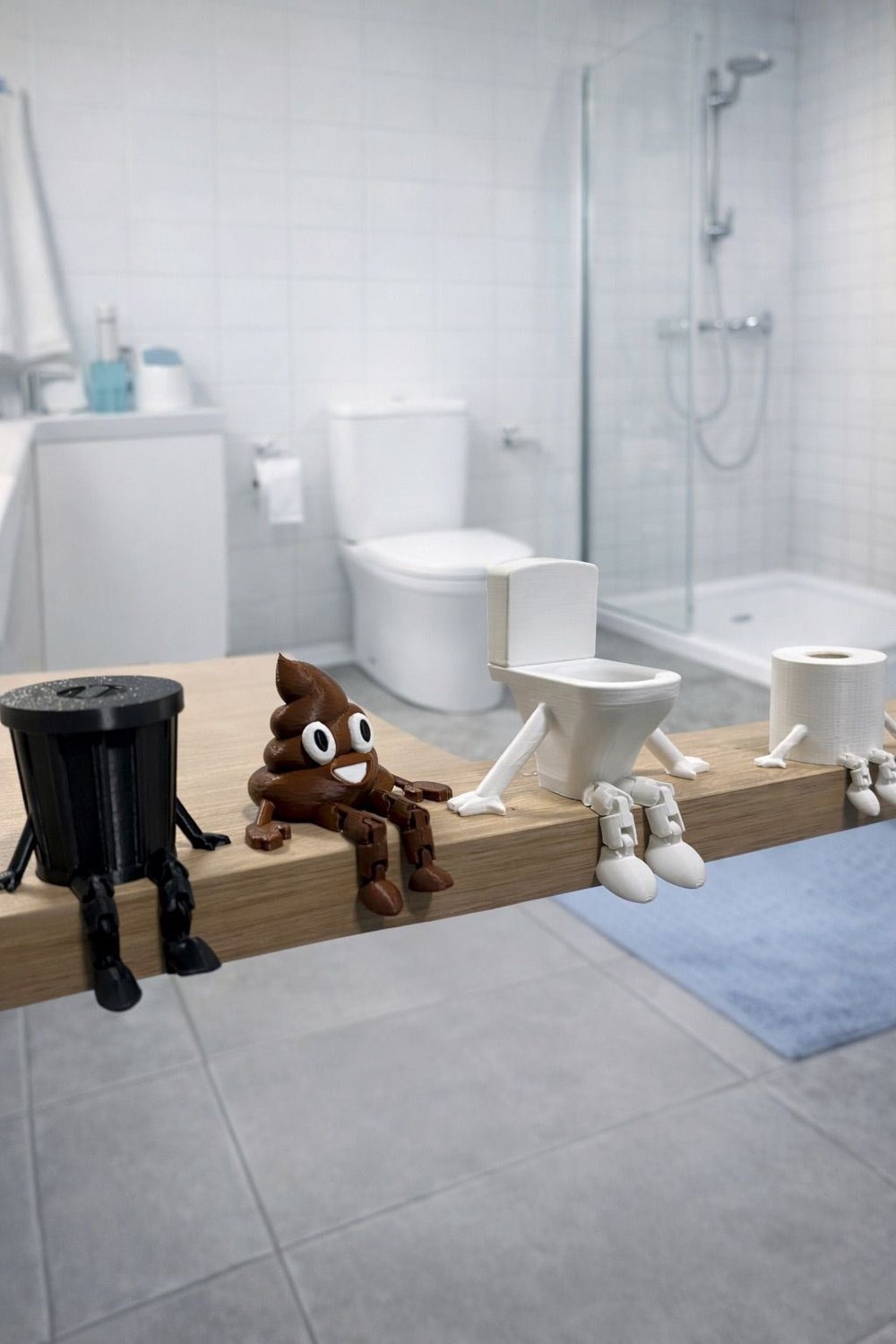 Dekoratif 4'Lü Banyo Seti Biblo