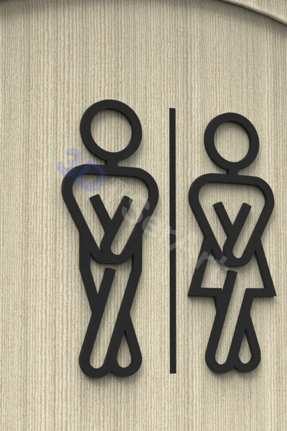Eğlenceli Ev ve Ofis Tuvalet Kadın Erkek 18 cm İşaretçi Tabela WC