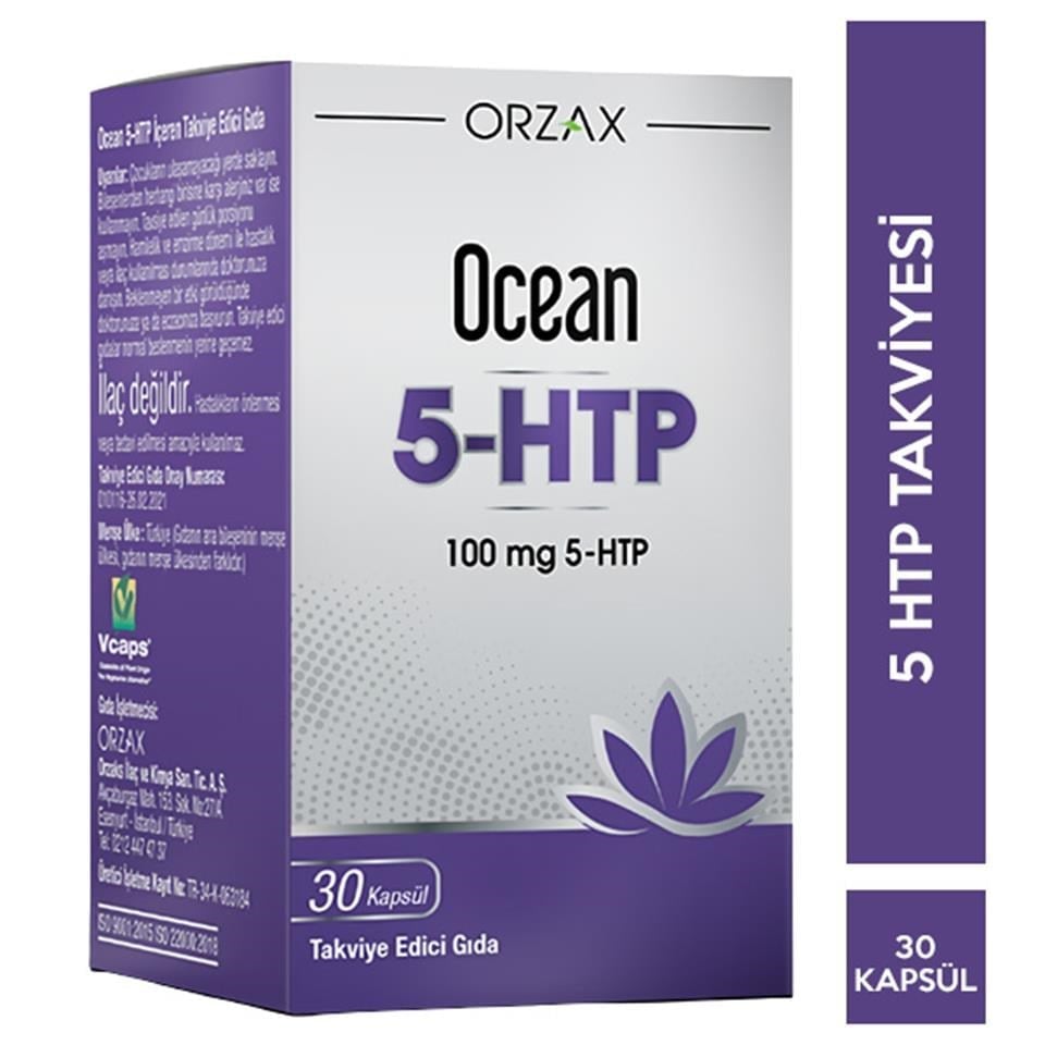 Orzax Ocean 5 HTP 100 mg 30 Kapsül