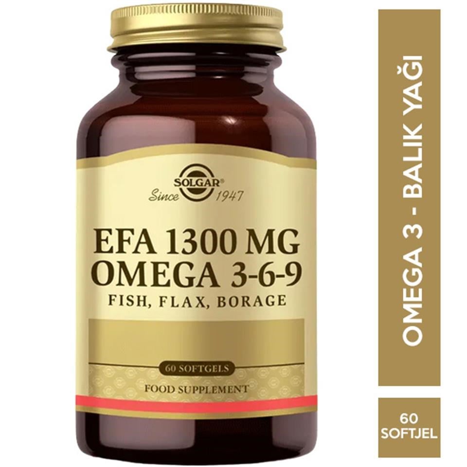 Solgar Omega 3-6-9 Efa 1300 Mg 60 Softjel Balık Yağı Takviyesi