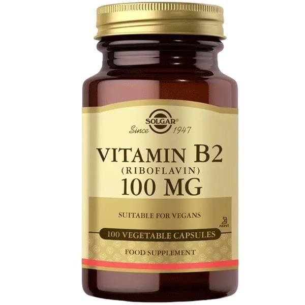 Solgar Vitamin B2 Riboflavin 100 mg 100 Kapsül