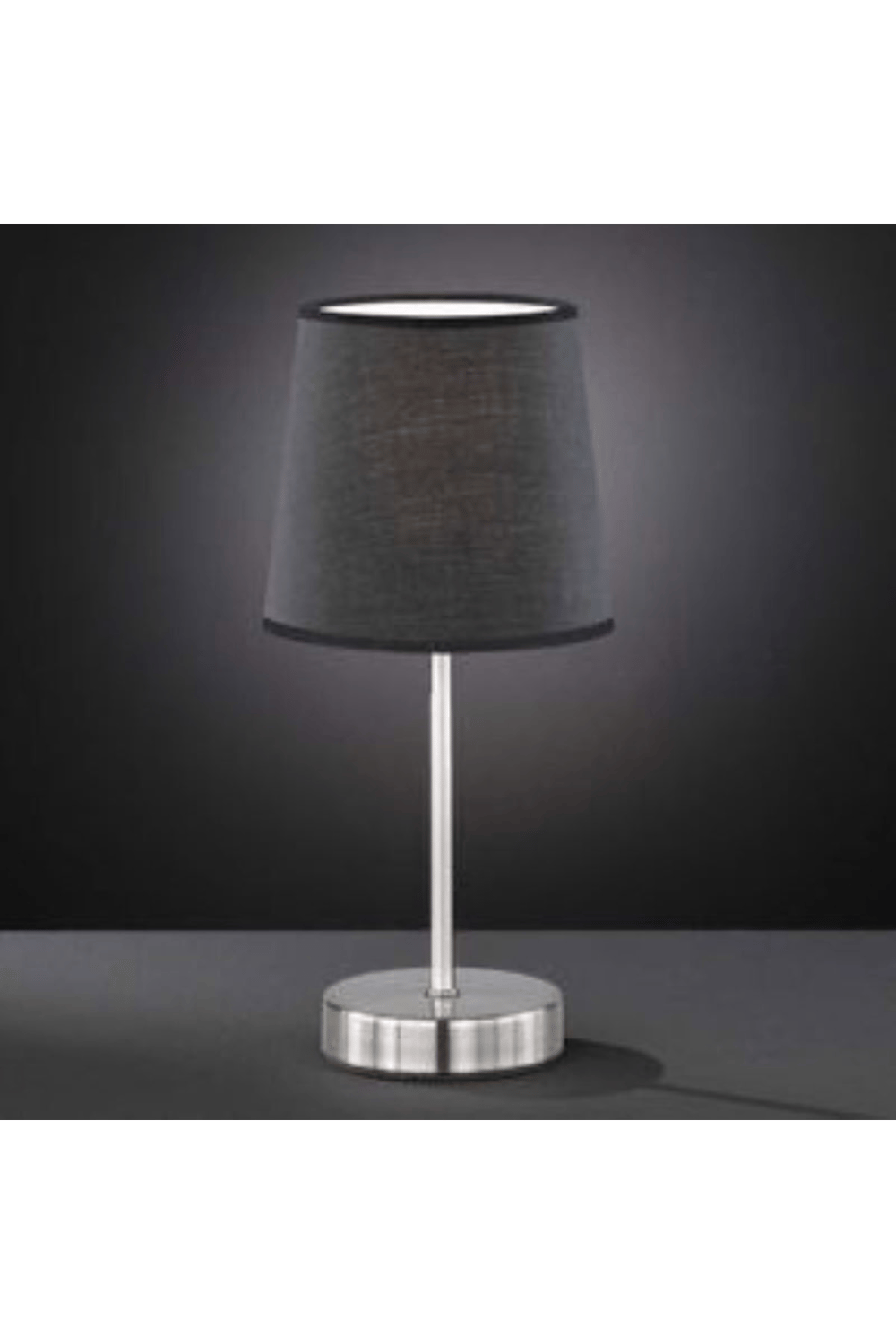 Krom Siyah Metal Modern Abajur Gece Lambası