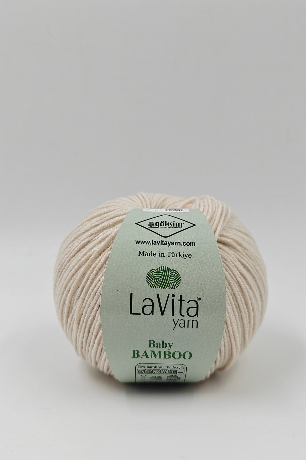 Baby Bamboo El Örgü İpi %50 Bambu %50 Akrilik 50gr (1066 KREM)