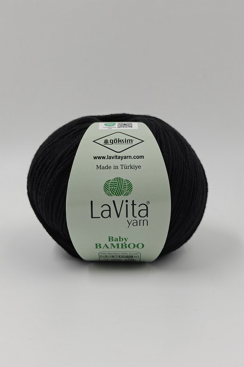 Baby Bamboo El Örgü İpi %50 Bambu %50 Akrilik 50gr (9500 SİYAH)