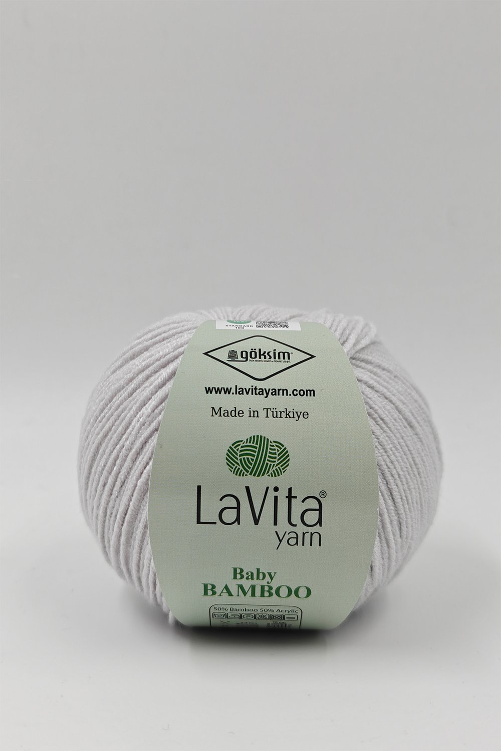 Baby Bamboo El Örgü İpi %50 Bambu %50 Akrilik 50gr (6040 AÇIK GRİ)
