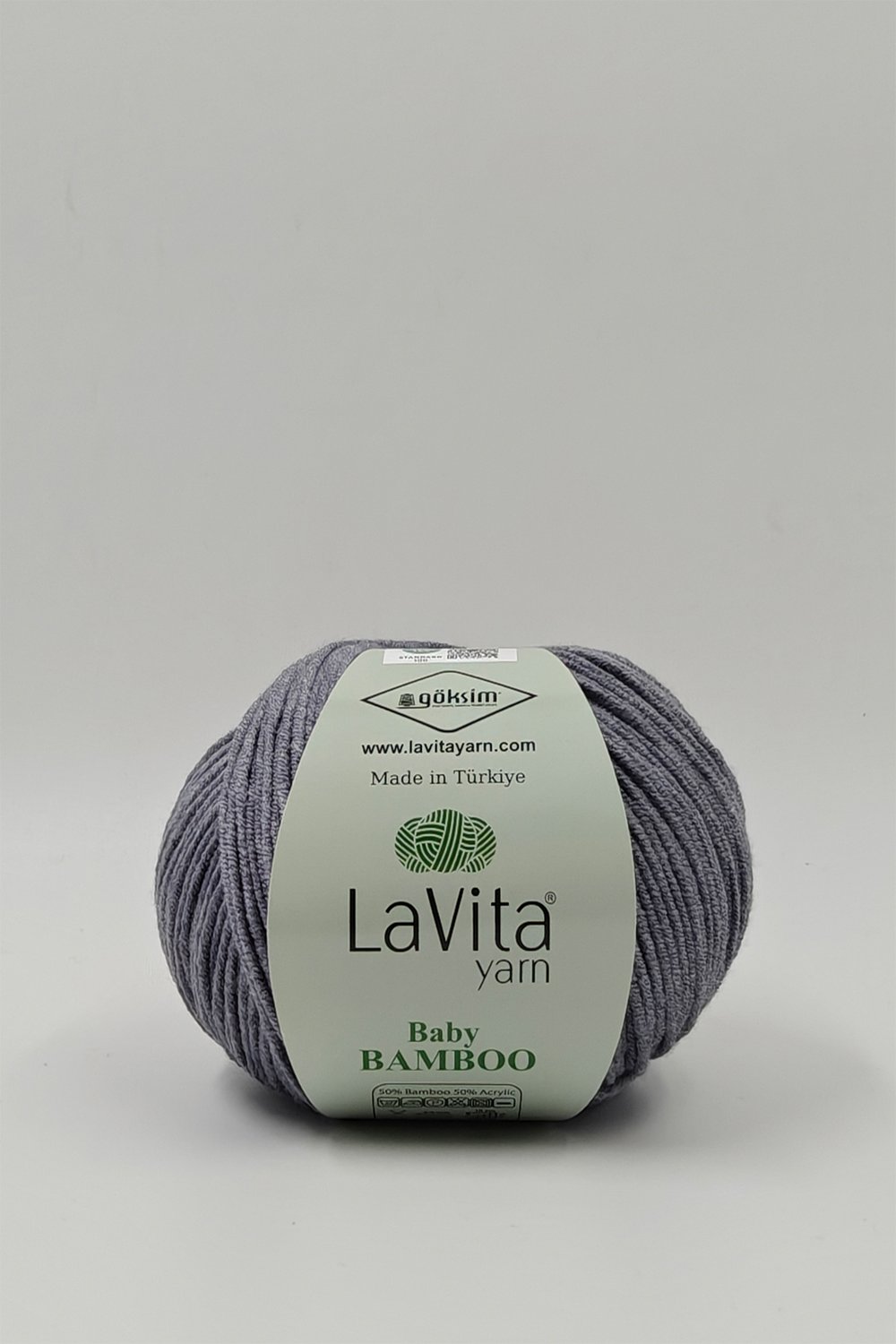 Baby Bamboo El Örgü İpi %50 Bambu %50 Akrilik 50gr (6043 KOYU GRİ)