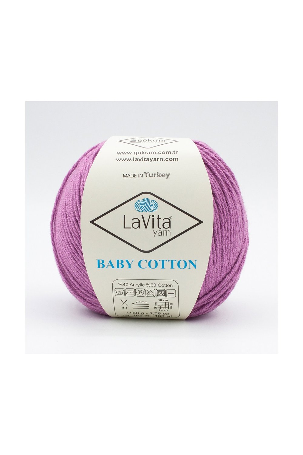 Baby Cotton Amigurumi Ve El Örgü Ipi %40 Akrilik %60 Cotton 50gr (5102 SOLUK LİLA)