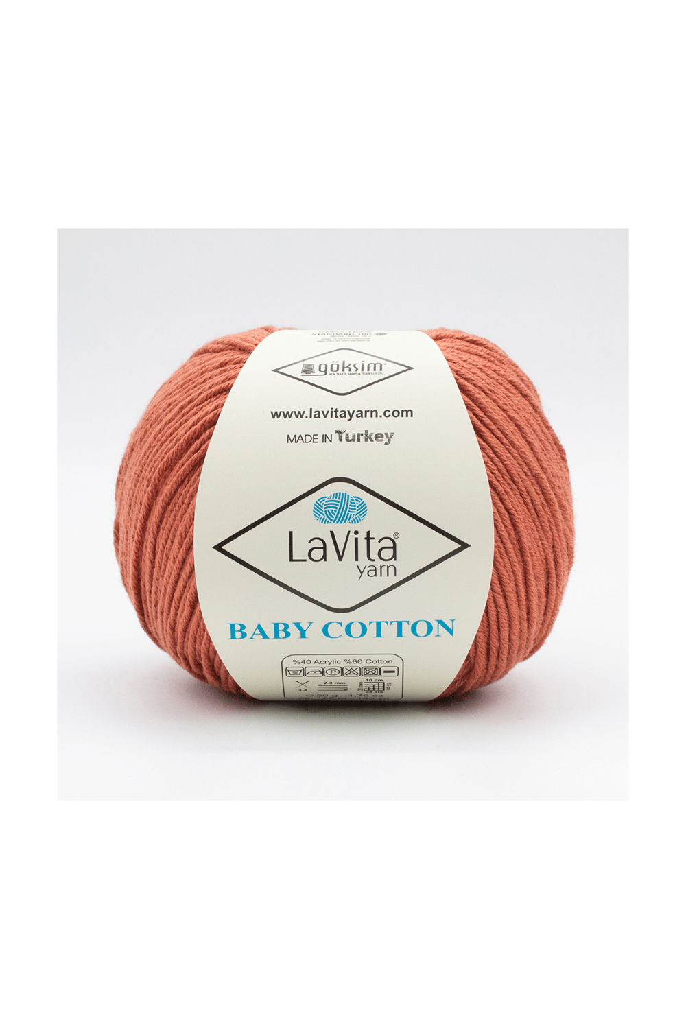 Baby Cotton Amigurumi Ve El Örgü Ipi %40 Akrilik %60 Cotton 50gr (3107 AÇIK KİREMİT)