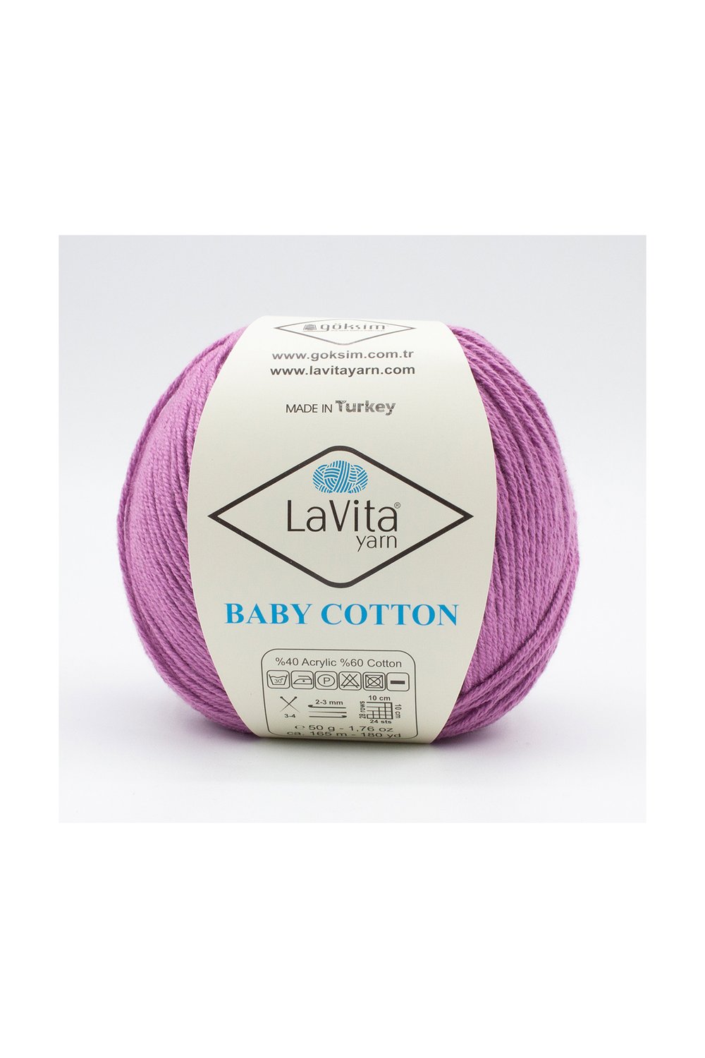 Baby Cotton Amigurumi Ve El Örgü Ipi %40 Akrilik %60 Cotton 50gr (5102 SOLUK LİLA)