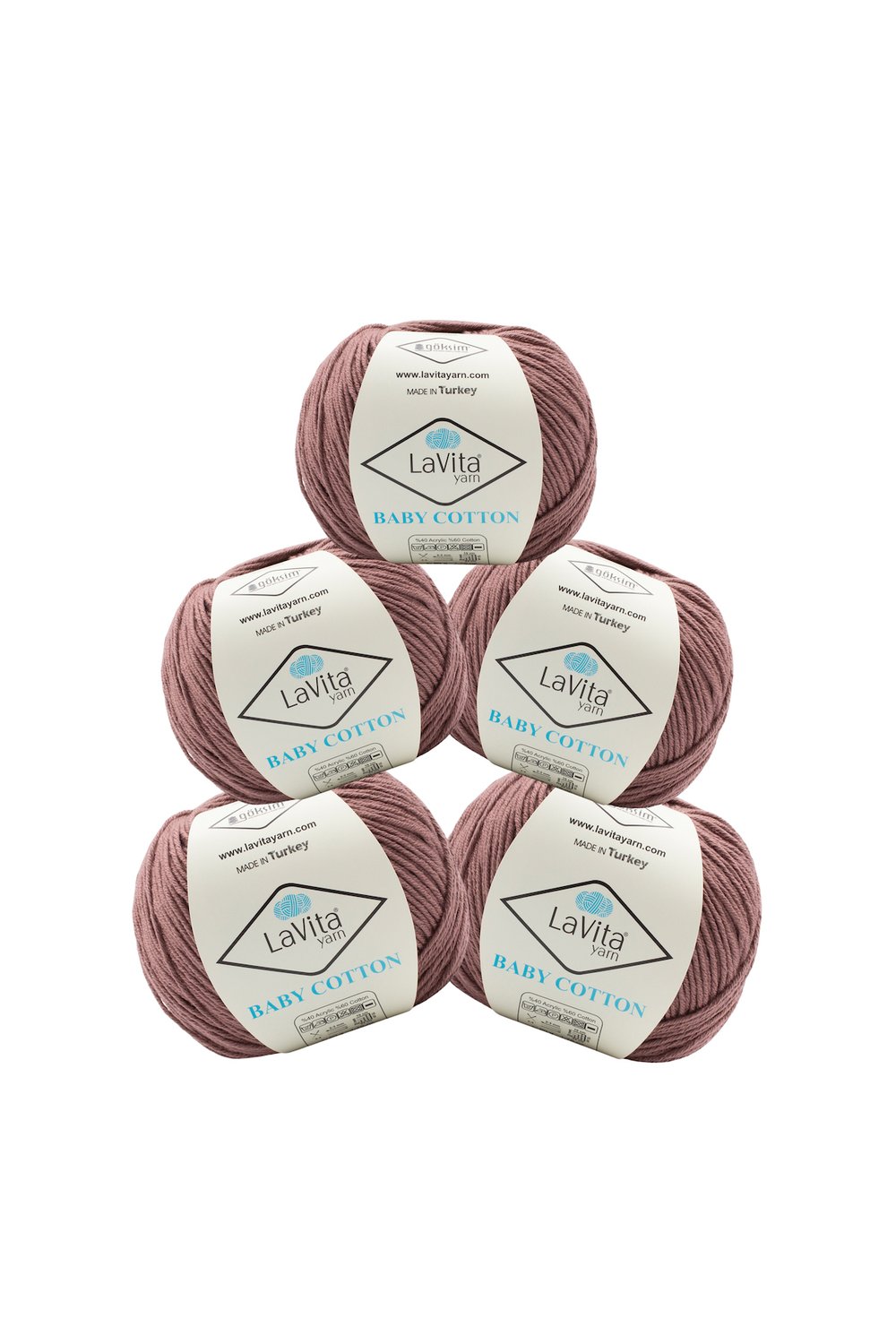 Baby Cotton Amigurumi Ve El Örgü İpi %40 Akrilik %60 Cotton 250gr 5 ADET (7229 TARÇIN)