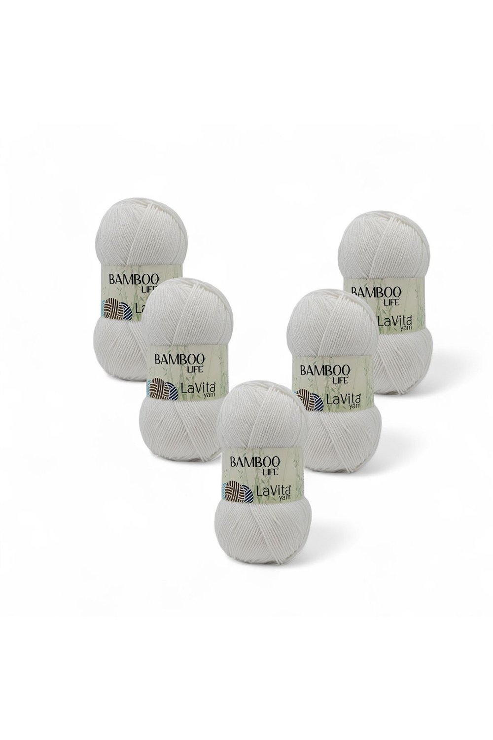 Bamboo Life El Örgü İpi %50 Bambu %50 Akrilik 500gr 5 ADET (1002 OPTİK)
