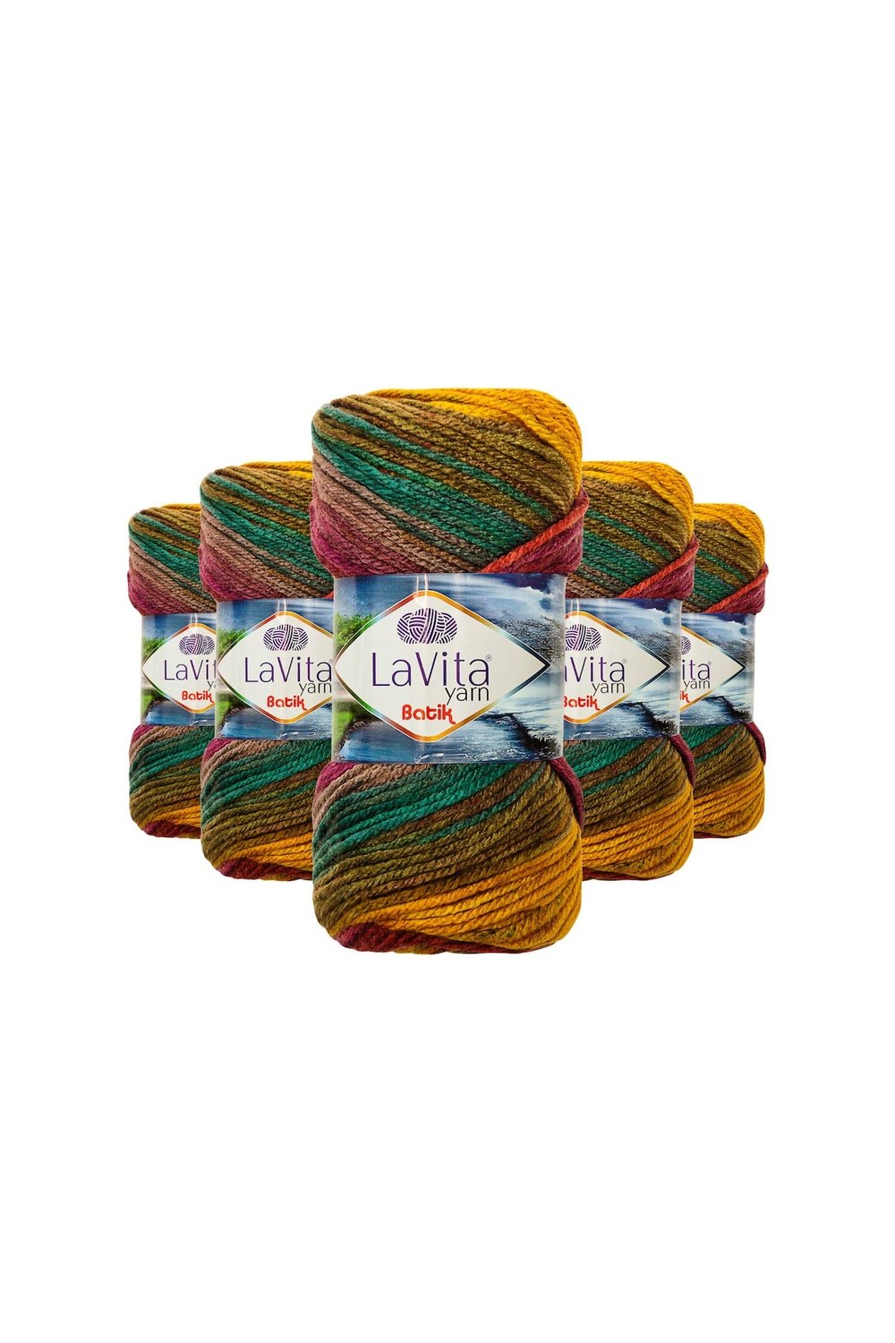 Batik El Örgü İpi %100 Akrilik 500gr 5 ADET (DG10 VİYANA)