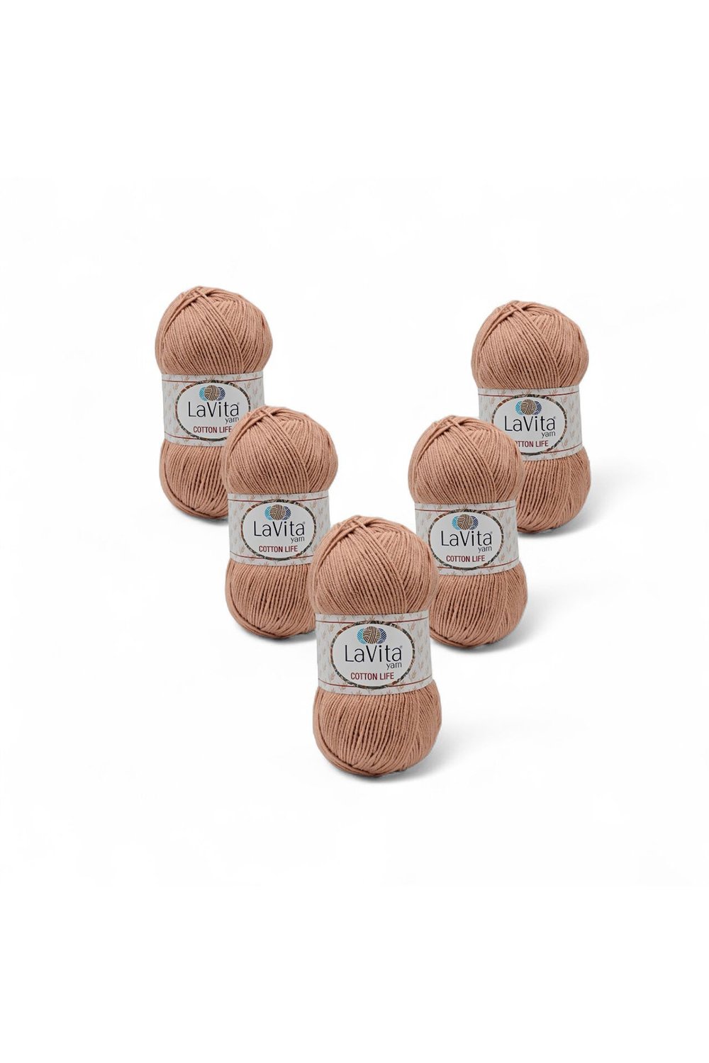Cotton Life El Örgü İpi %50 Pamuk %50 Akrilik 500gr 5 ADET (4009 KOYU SOMON)