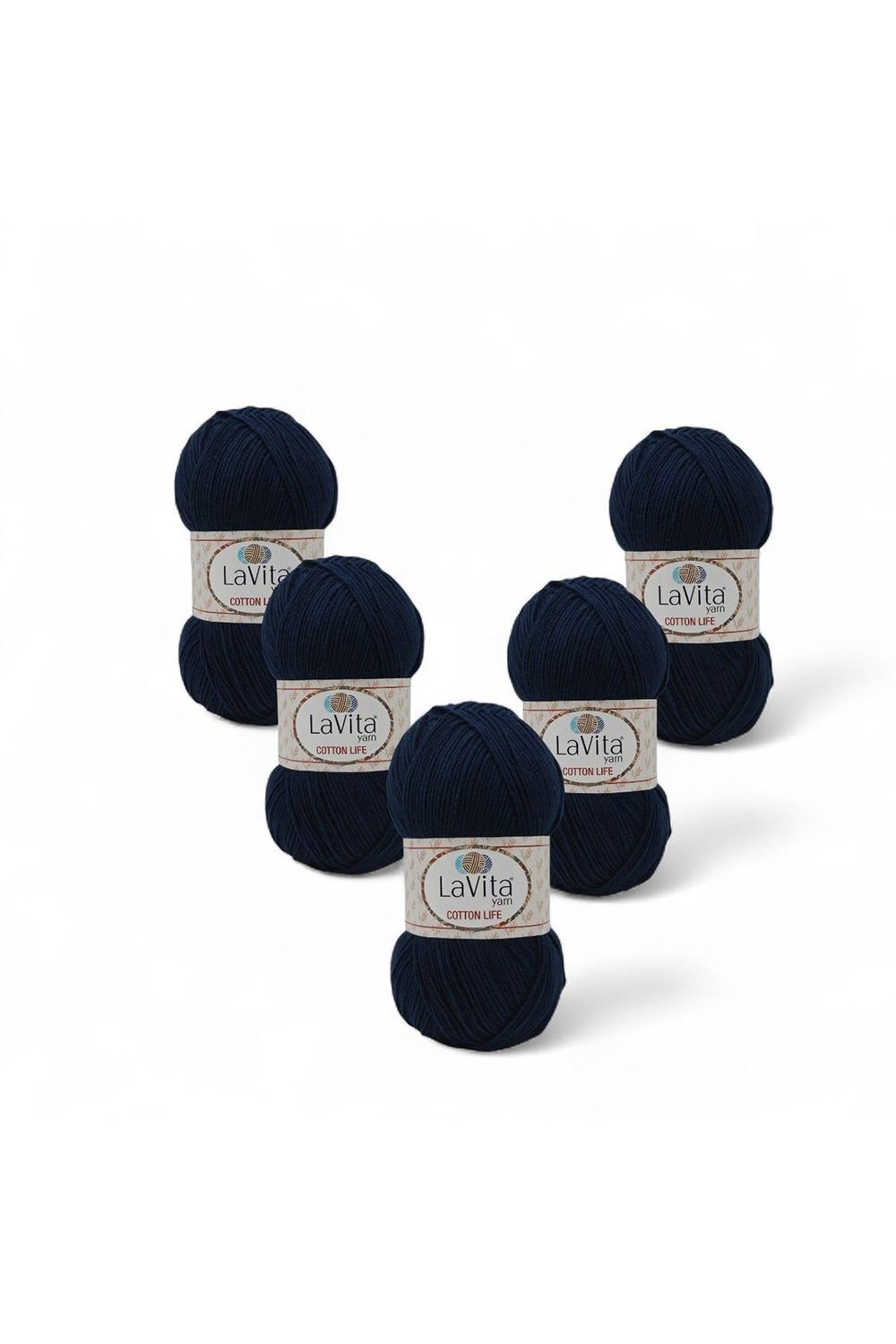 Cotton Life El Örgü İpi %50 Pamuk %50 Akrilik 500gr 5 ADET (5321 KOYU LACİVERT)