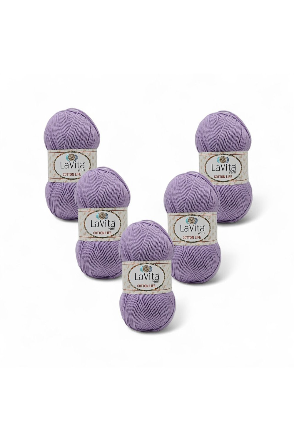 Cotton Life El Örgü İpi %50 Pamuk %50 Akrilik 500gr 5 ADET (4163 LİLA)