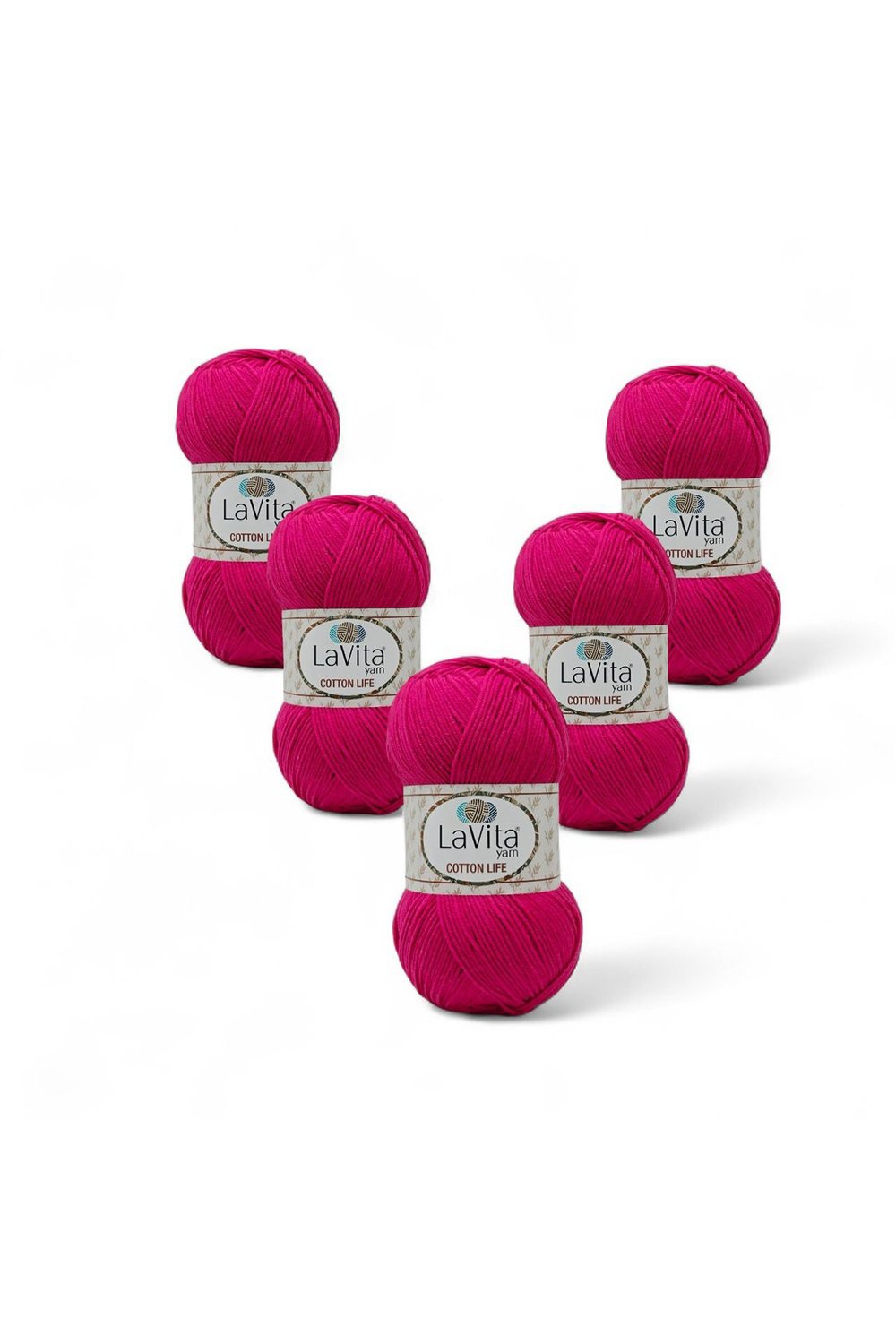 Cotton Life El Örgü İpi %50 Pamuk %50 Akrilik 500gr 5 ADET (4117 FUŞYA)