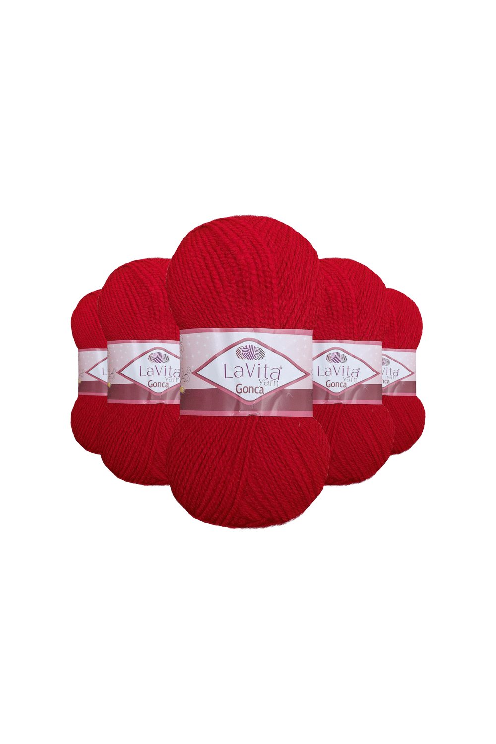 Gonca El Örgü İpi %100 Akrilik 500gr 5 ADET (3004 KIRMIZI)