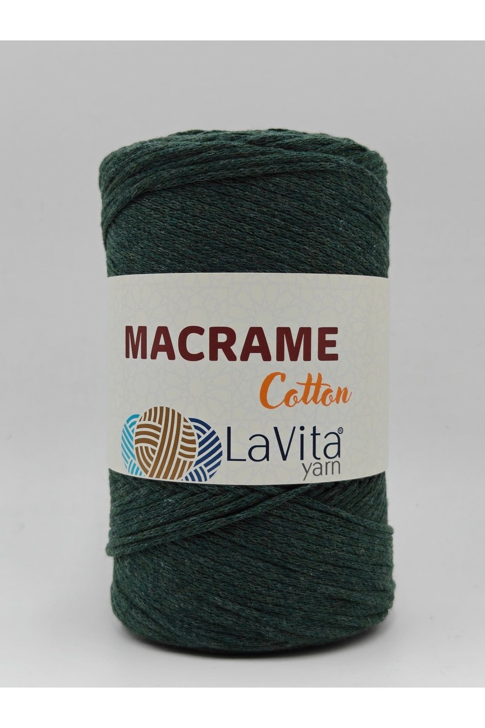 LaVita Macrame Cotton El Örgü İpi %100 Polyester 250gr (16 KOYU YEŞİL)