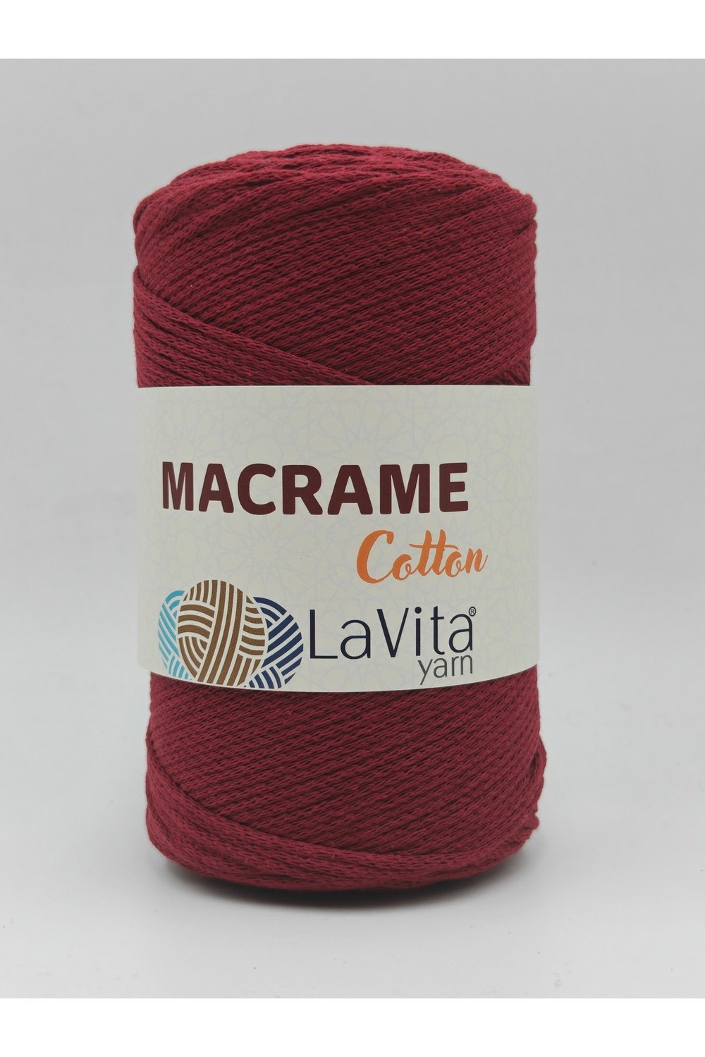 LaVita Macrame Cotton El Örgü İpi %100 Polyester 250gr (9 İPEK BORDO)