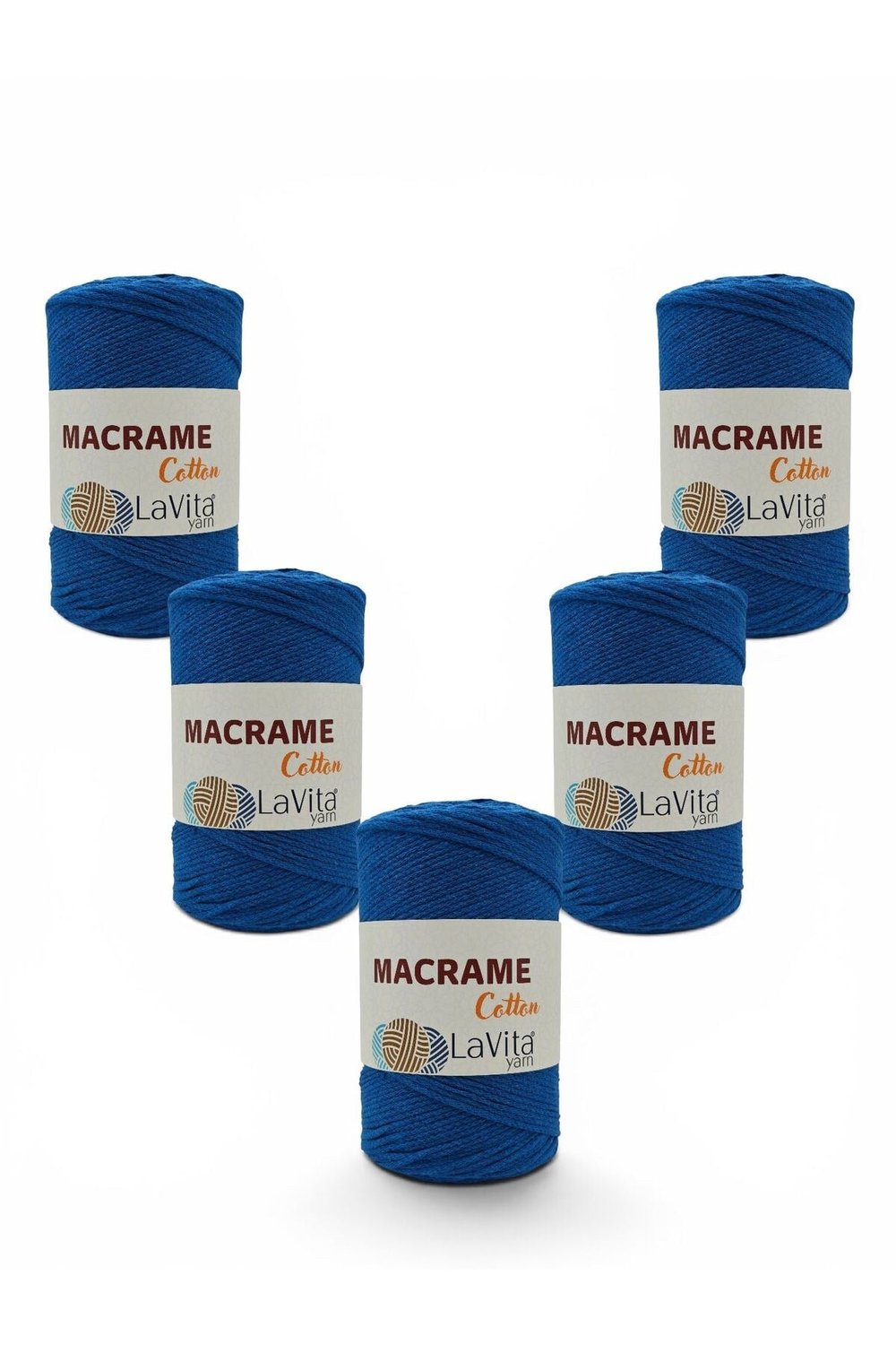 LaVita Macrame Cotton El Örgü İpi %100 Polyester 1 KİLOGRAM 4 ADET (24 SAKS)