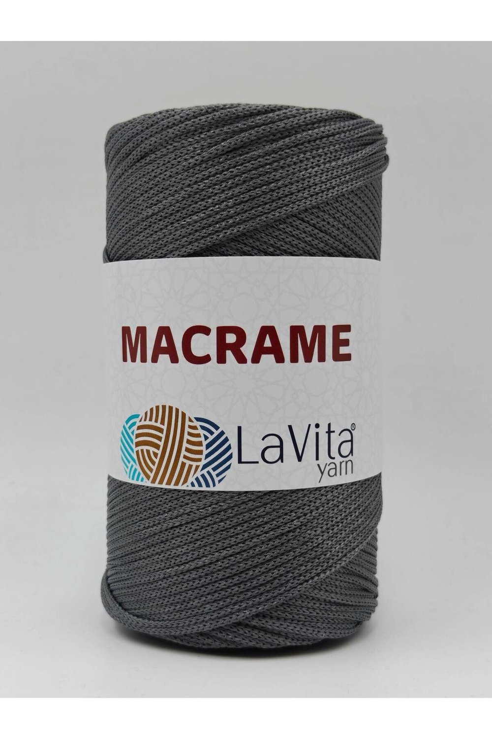 LaVita Macrame El Örgü İpi %100 Polyester 200gr (423 GRİ)